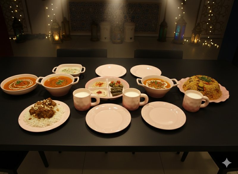 سفرة باللون البمبي